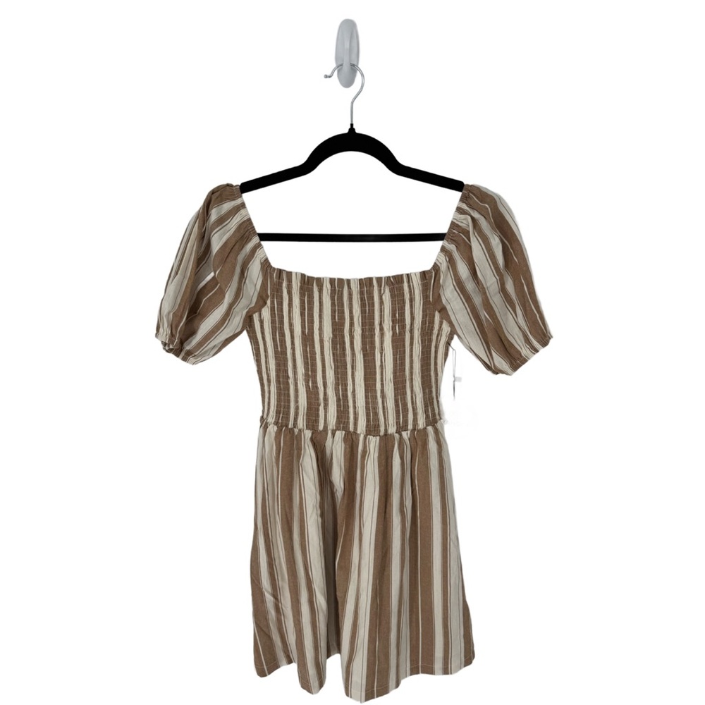 Lost & Wander Sedona Nights Mini Striped Brown Women's Dress S $98